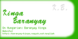 kinga baranyay business card